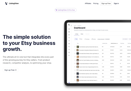 ListingView Screenshot